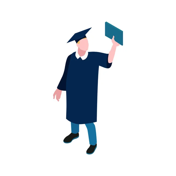 Graduando Icon estudante 3d —  Vetores de Stock