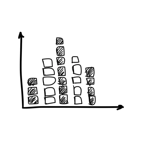 Doodle Business Graph — 스톡 벡터