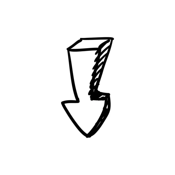 Doodle freccia segno — Vettoriale Stock