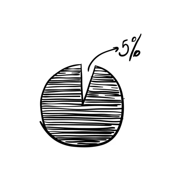 Diagrama de negócios Doodle — Vetor de Stock