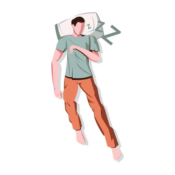 Man Sleeping Illustration — Stockový vektor