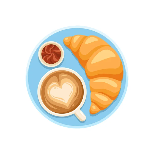 Illustrazione colazione piatta — Vettoriale Stock