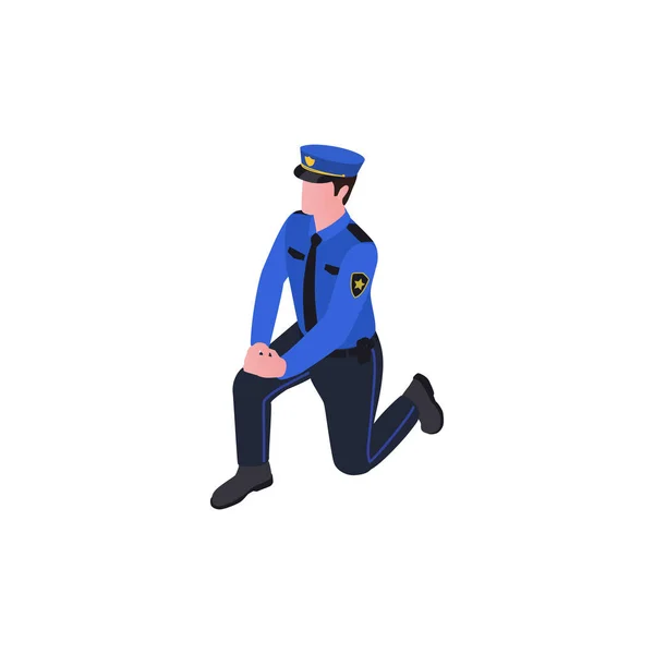 Politieagent Illustratie — Stockvector