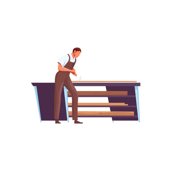 Flat Carpenter Icon — Stock Vector