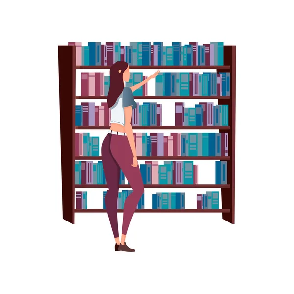 Bookshop Flat Illustration — Stock Vector