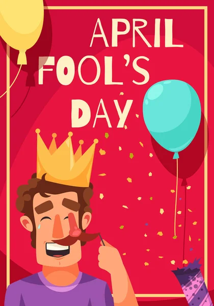 April Day Laughing Composition — Stock Vector