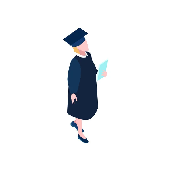 Αποφοίτηση μαθητικού εικονιδίου — Διανυσματικό Αρχείο