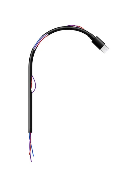 Kaputtes USB-Kabel — Stockvektor