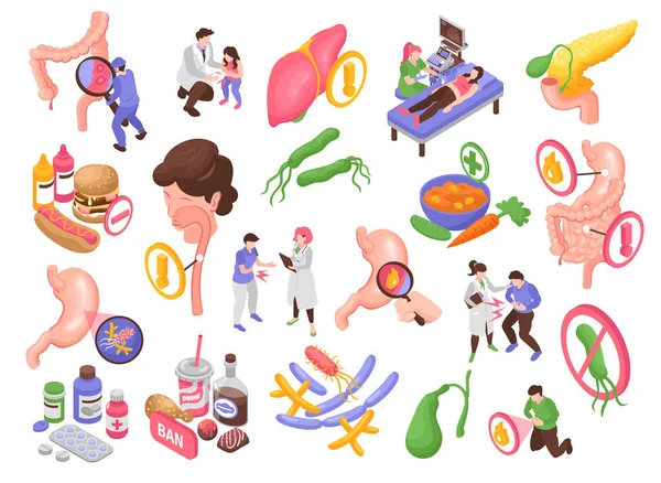胃肠学图标集 — 图库矢量图片