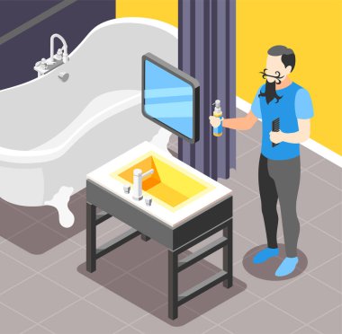 Erkek Sorunları Isometric Arkaplan