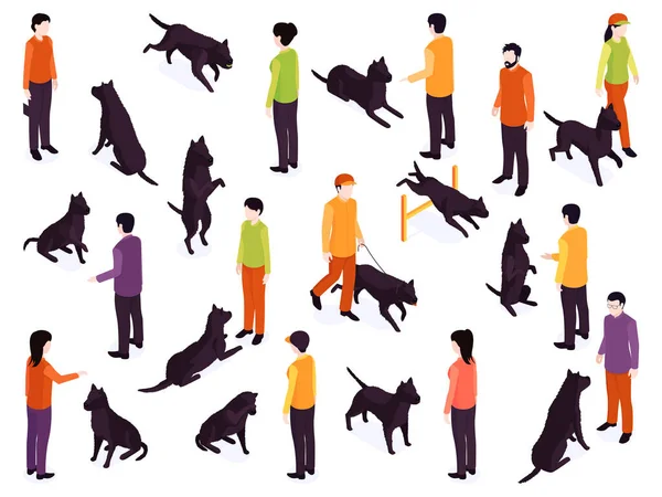 Juego de Color de entrenamiento para perros — Vector de stock