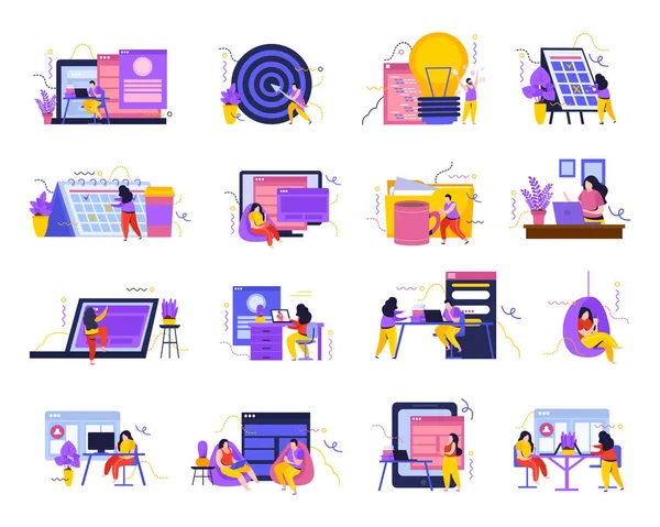 Business Space Icon Set — Vettoriale Stock
