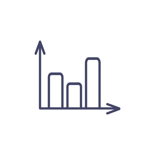 Graph Flat Icon — Stock Vector