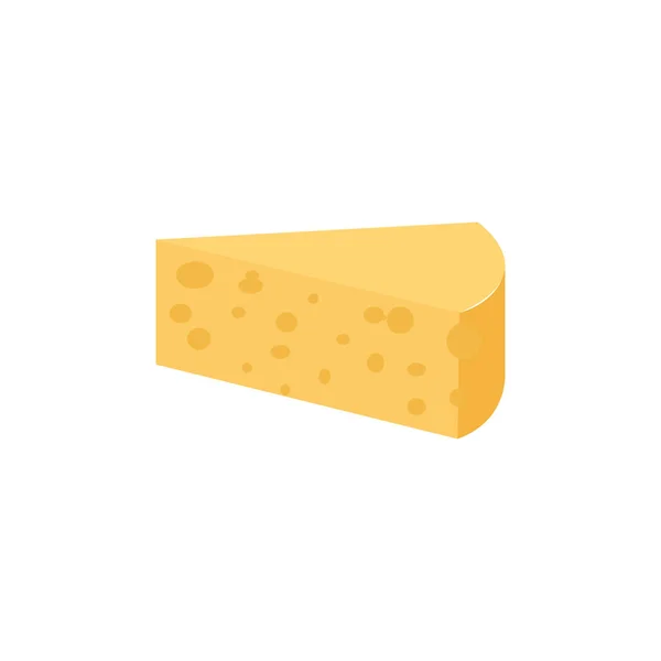 Queso Apartamento Icono — Vector de stock