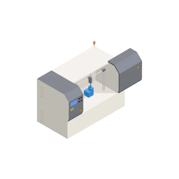 3D Printer Isometrische samenstelling — Stockvector