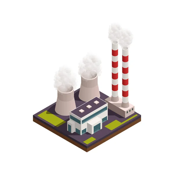 Thermal Power Plant Composition — Stock Vector