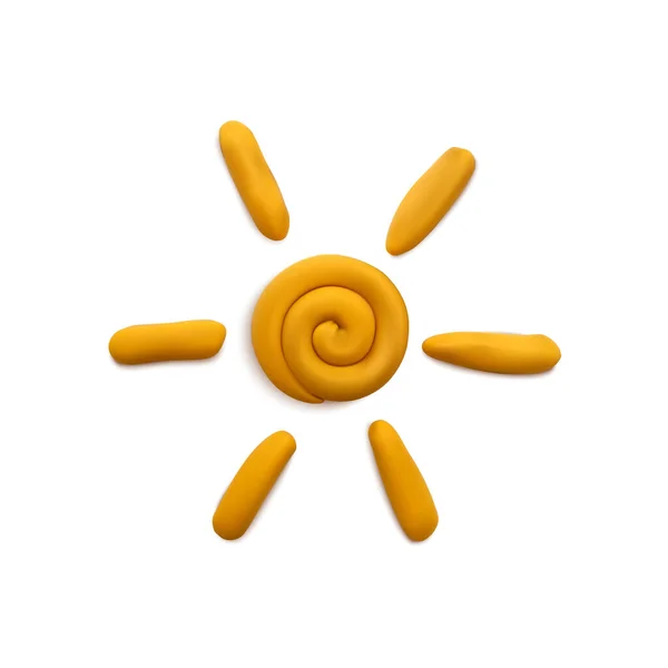 プラスチック夏の太陽組成 — ストックベクタ