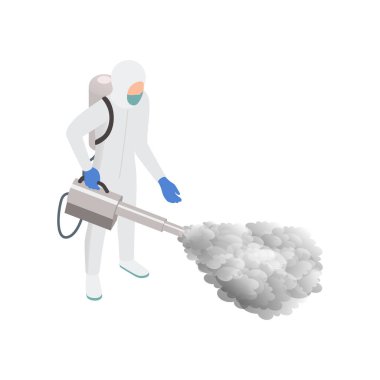 Temizleme Çalışmaları Isometric bileşimi