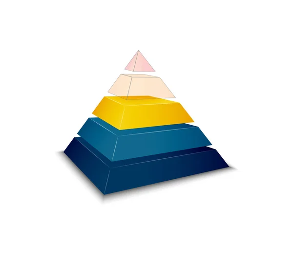 Gerçekçi Piramit Simgesi — Stok Vektör