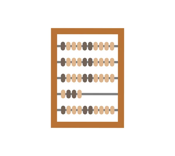 Abacus Platte Pictogram — Stockvector