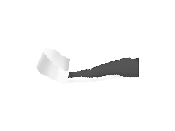 Composición realista del agujero de papel — Vector de stock