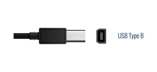 Composición USB Tipo B — Vector de stock