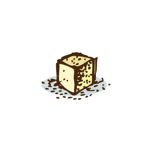 Doodle Sugar Cube — 图库矢量图片