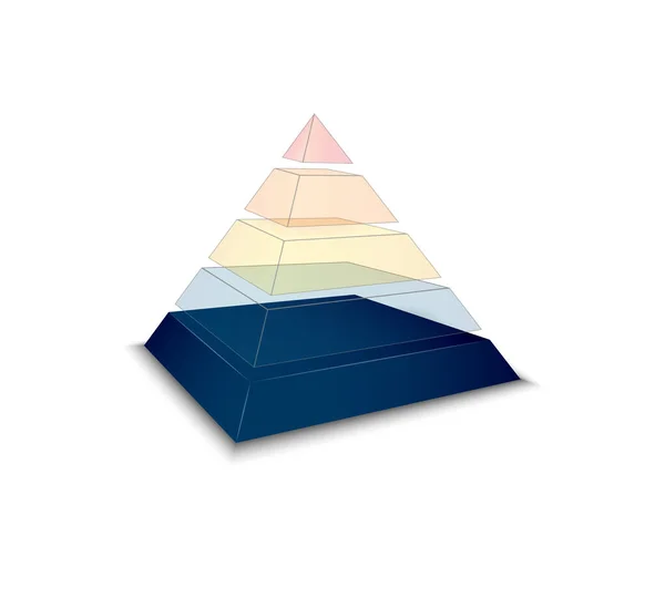 Piramit çizelgesi çizimi — Stok Vektör
