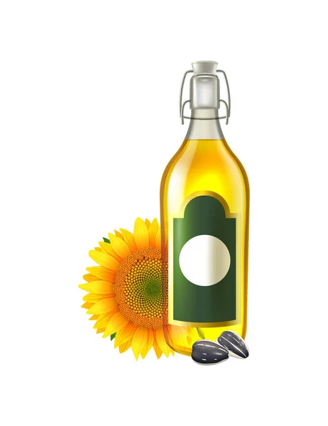 Sonnenblumenöl Zusammensetzung — Stockvektor