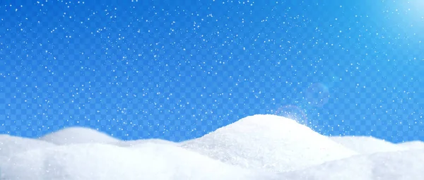 Paesaggio realistico neve — Vettoriale Stock