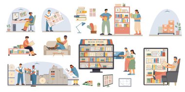 Kitap Ayarları Düz Simge Ayarları