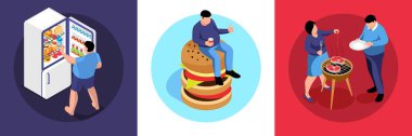 Isometric Obezite Tasarımı Konsepti