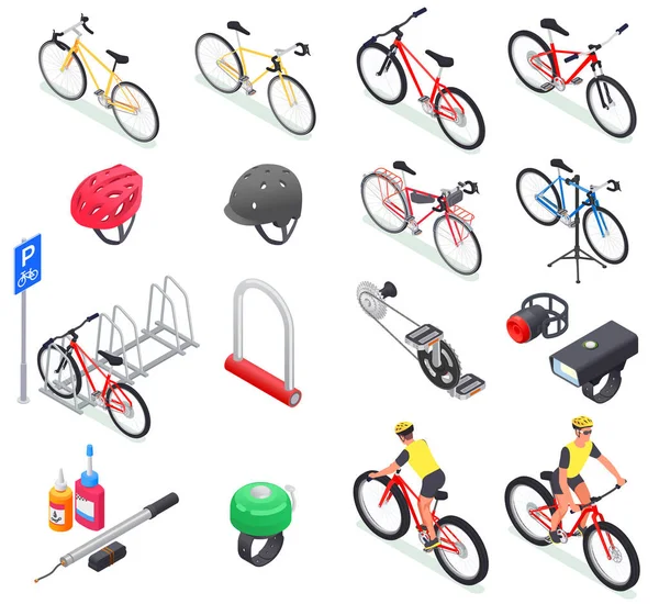 Kolekce ikon jízdních kol — Stockový vektor