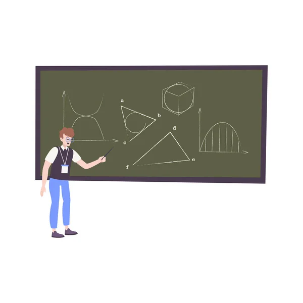Blackboard matematyki Kid Skład — Wektor stockowy