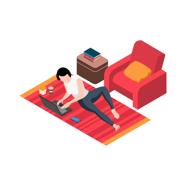 Composition du travail à domicile — Image vectorielle
