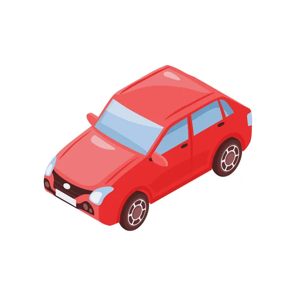 Private Car Isometric Composition — Stock Vector