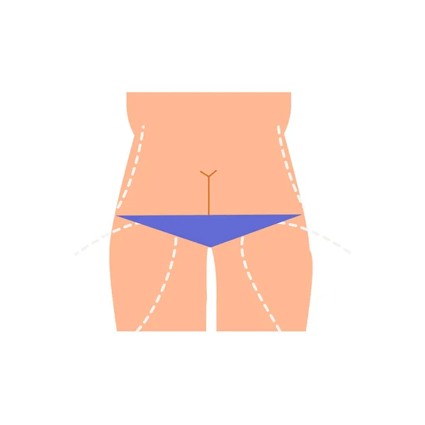 Composición reductora de grasa en la cintura — Vector de stock