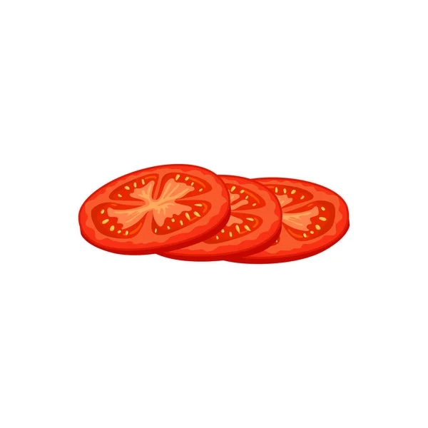 Tranches de tomate Composition plate — Image vectorielle