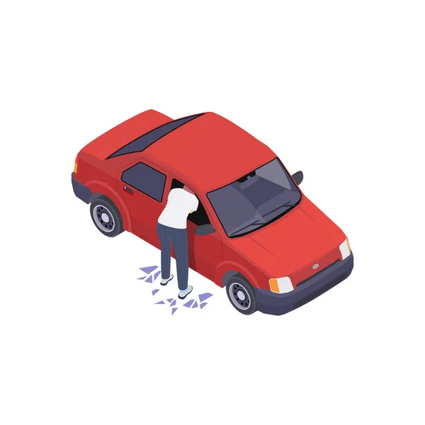 Car Window Robbery Composition — Stockový vektor