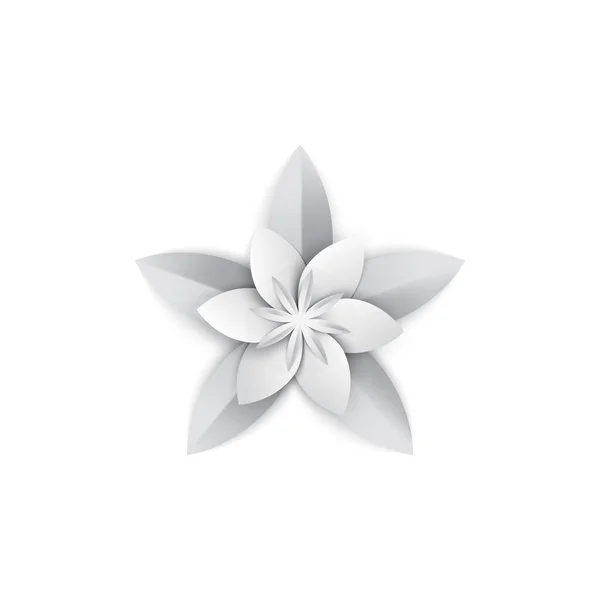Paper Flower Star Composition — Stock vektor