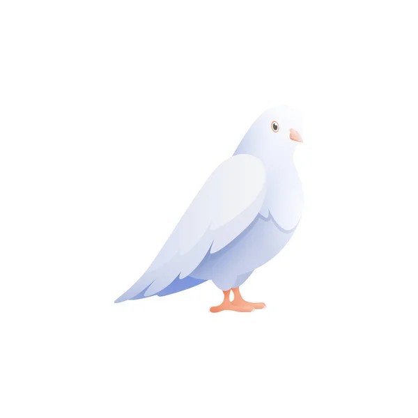 Flat Standing Pigeon Composition — Stockový vektor