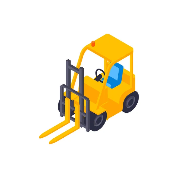 Isometric Warehouse Forklift Composition — Stock Vector