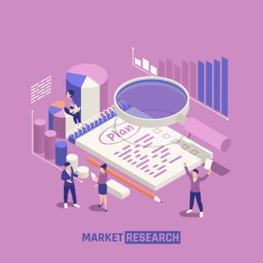 Pazar Araştırması Isometric bileşimi