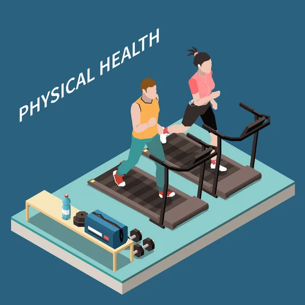 Composición del desarrollo de la salud física — Vector de stock