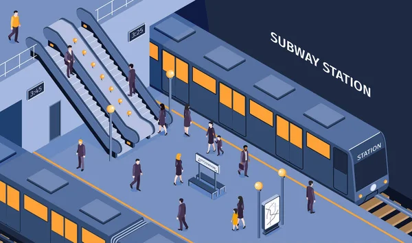 Subway Isometric Bestesi — Stok Vektör