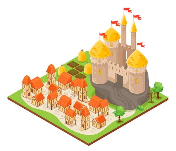 Fantasy Castle Illustrazione — Vettoriale Stock