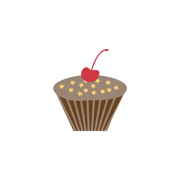 Muffin-Flach-Symbol — Stockvektor