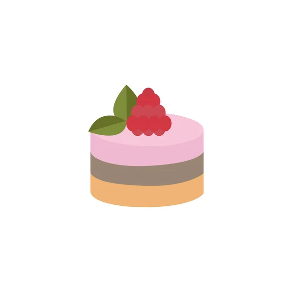 Icône plate gâteau — Image vectorielle