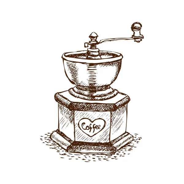 Grinder de café Ilustración — Archivo Imágenes Vectoriales