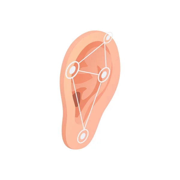 Состав распознавания формы уха — стоковый вектор